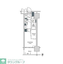 ブルックサイドレジデンス木場 2Kの間取図画像