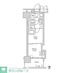 ブルックサイドレジデンス木場 2Kの間取図画像