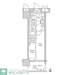 ブルックサイドレジデンス木場 2Kの間取図画像