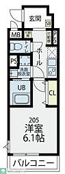 プラフィド 1Kの間取図画像