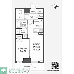 AlphaPrime東陽町 1LDKの間取図画像