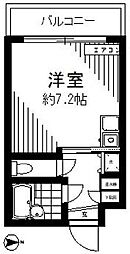 ジャネットビル ワンルームの間取図画像