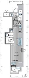 トモヤレジデンス蔵前 ワンルームの間取図画像