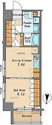 パークアクシス東陽町 1DKの間取図画像