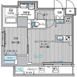 GranForks神田イーストタワー 1LDKの間取図画像