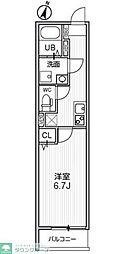 Ts Cuore柴又II 1Kの間取図画像