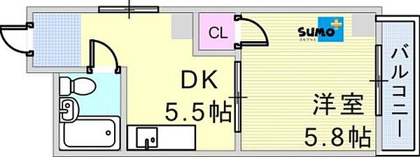 ヒューマンハイツ 301｜兵庫県明石市和坂(賃貸マンション1DK・3階・23.90㎡)の写真 その2