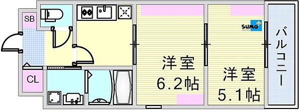 ステラ・Y 302｜兵庫県明石市松の内１丁目(賃貸アパート2K・3階・34.20㎡)の写真 その2