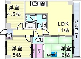 エザンス1 302 ｜ 兵庫県神戸市西区王塚台３丁目（賃貸マンション3LDK・3階・56.00㎡） その2