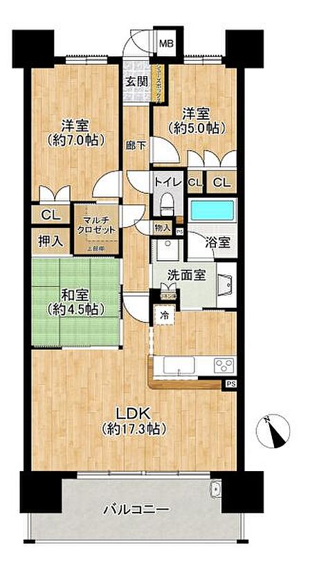 3LDK 間取り