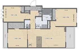 大阪府堺市北区蔵前町３丁（賃貸マンション3LDK・3階・71.64㎡） その2