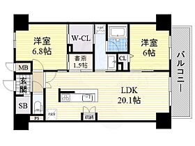 大阪府堺市堺区北花田口町３丁（賃貸マンション2LDK・10階・76.56㎡） その2