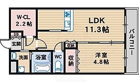 大阪府堺市北区金岡町（賃貸マンション1LDK・3階・40.35㎡） その2