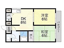 サンハイム天美 3階/-