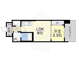 スプランディッドあびこ駅前 1LDKの間取図画像