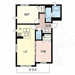 シエルクレール 2LDKの間取図画像