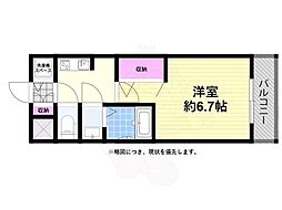 La・Liberta長居公園 1Kの間取図画像