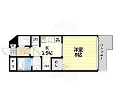 ブレスコート新金岡1 1DKの間取図画像