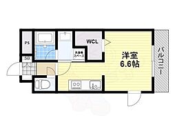 ヴィラルーチェ ワンルームの間取図画像
