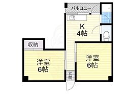 グランビルド長居 2Kの間取図画像