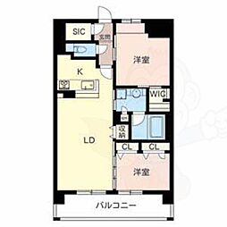 グレイスガーデン三国ヶ丘 2LDKの間取図画像