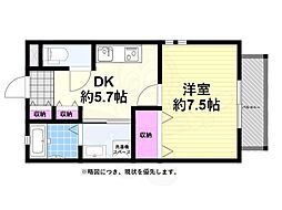 ノースコート 1DKの間取図画像