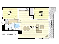 レインボー 3LDKの間取図画像