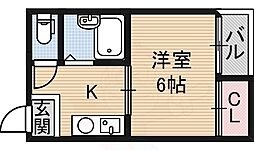 ウイステリア墨江 1Kの間取図画像