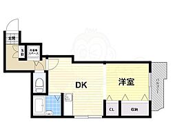 メゾン・イングスあびこ 1DKの間取図画像