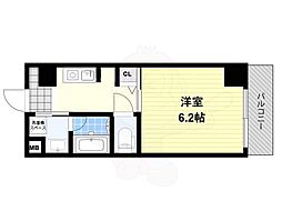 カーライル堺市駅前 1Kの間取図画像