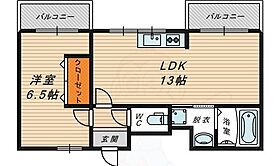 大阪府大阪市城東区今福東１丁目（賃貸マンション1LDK・4階・43.00㎡） その2