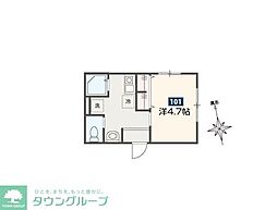 サークル　ヴィラ日進 1階1Kの間取り