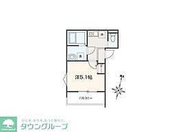 MELDIA西大宮III 301 3階1Kの間取り