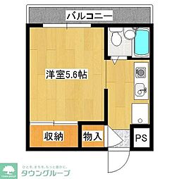 ソワレ東大宮2 1Kの間取図画像