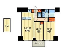 COMFORIA大宮 2LDKの間取図画像