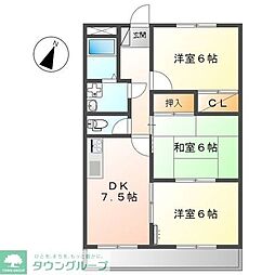 ロイヤルヒルズ 3DKの間取図画像