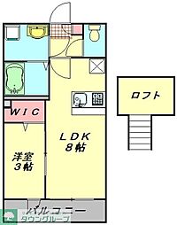 仮称)東大宮新築 1LDKの間取図画像
