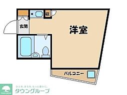 プレステージ浦和 ワンルームの間取図画像