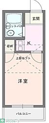 タウンコート日進 1Kの間取図画像