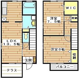 メゾンエスポワールA 2LDKの間取図画像