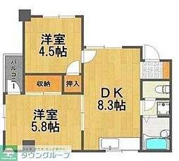 センチュリーパーク北本 2Kの間取図画像