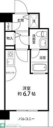 サンセール与野本町 ワンルームの間取図画像