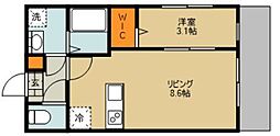 Best Stage 見沼区 1LDKの間取図画像