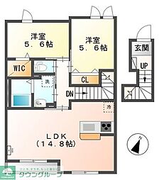 ラ・ルクシュール1 2LDKの間取図画像