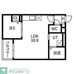 Jack miyaharaI 1LDKの間取図画像