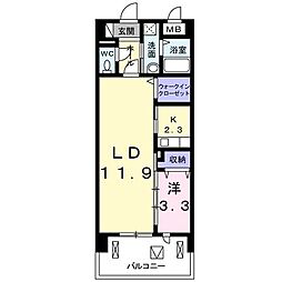 ティエラフェリス 1LDKの間取図画像