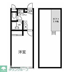 メインシティガーデン壱番館 1Kの間取図画像