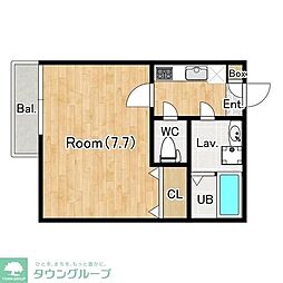 ジーメゾン春日部南中曽根 1Kの間取図画像