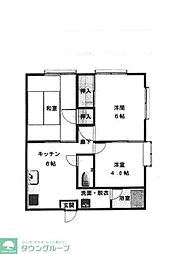 ハイツウエスト 3DKの間取図画像