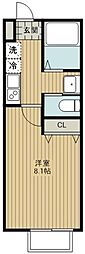 キャメル宮原7 1Kの間取図画像